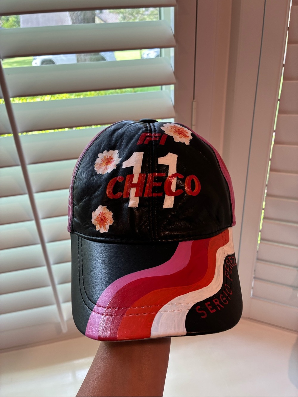 Checo Perez F1 leather ball cap
